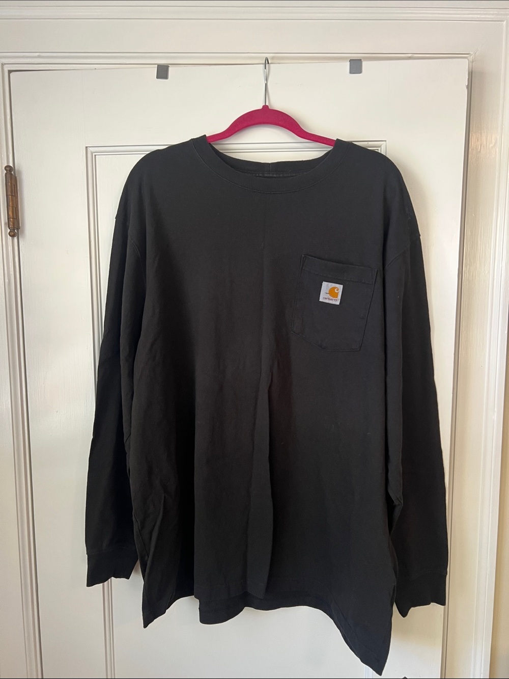 Carhartt Black Crewneck Long-Sleeve Pocket Tshirt